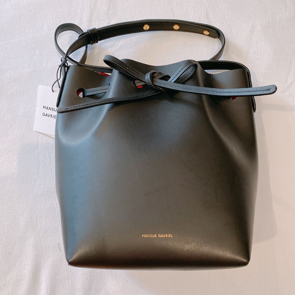mansur gavriel bucket bag black
